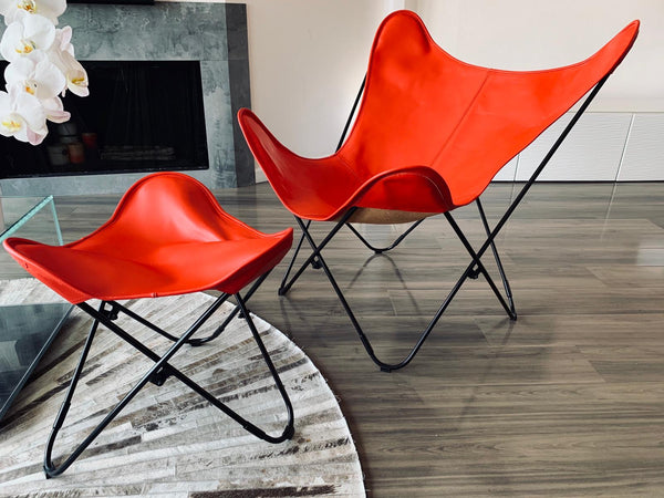 SILLA MARIPOSA DE PIEL FANGIO