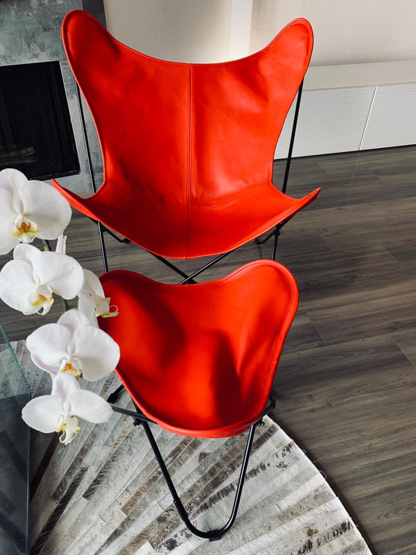 SILLA MARIPOSA DE PIEL FANGIO