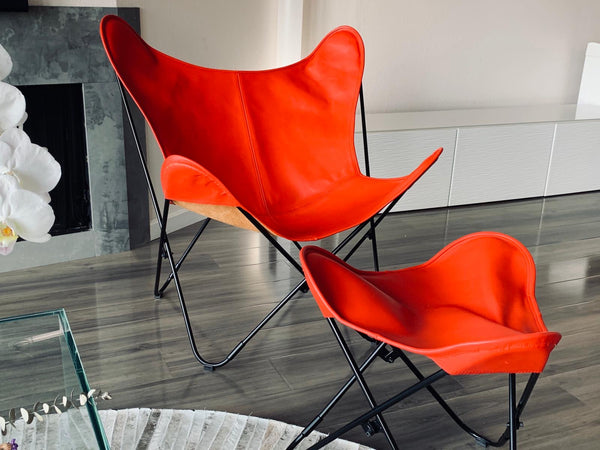 SILLA MARIPOSA DE PIEL FANGIO