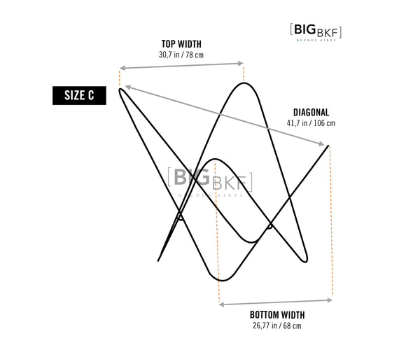 FUNDA DE REEMPLAZO DE TELA SUNBRELLA PARA SILLA MARIPOSA ORIGINAL DIMENSIÓN