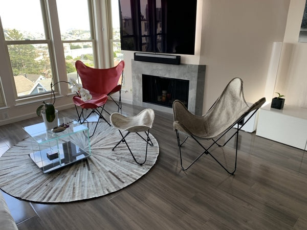 SILLA MARIPOSA DE PIEL FANGIO