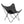 PIET MATTE BLACK PEBBLED LEATHER BUTTERFLY CHAIR
