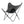 PIET MATTE BLACK PEBBLED LEATHER BUTTERFLY CHAIR