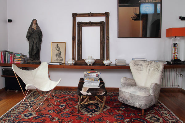 限量版白色牛皮蝴蝶椅