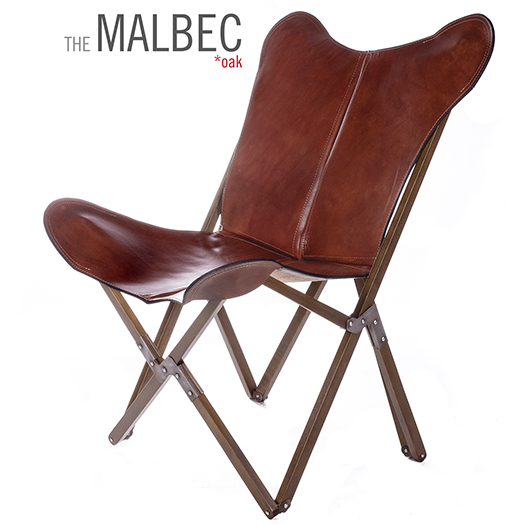 PALERMO TRIPOLINA MALBEC LEATHER CHAIR