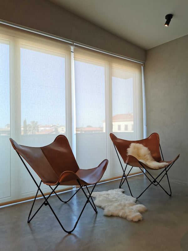 SILLA MARIPOSA POLO DE PIEL ANTIGUA