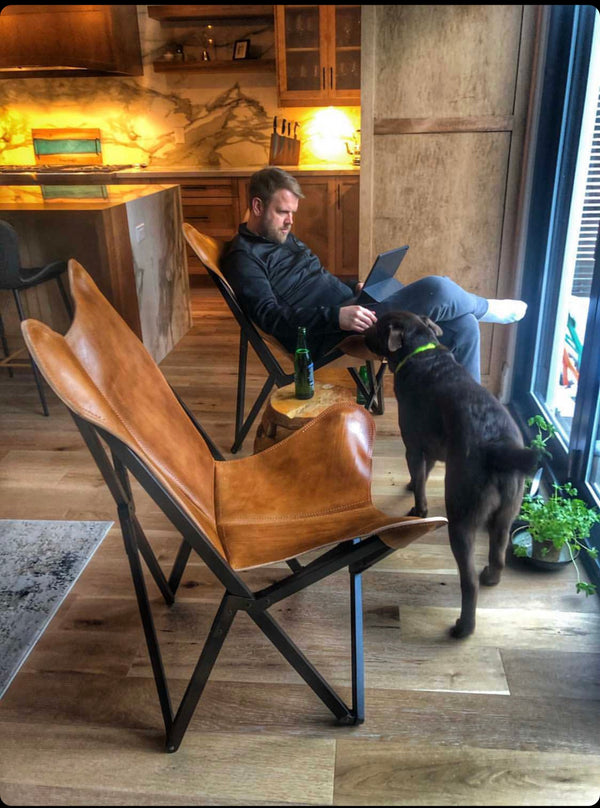 巴勒莫·特里波利纳古董皮椅