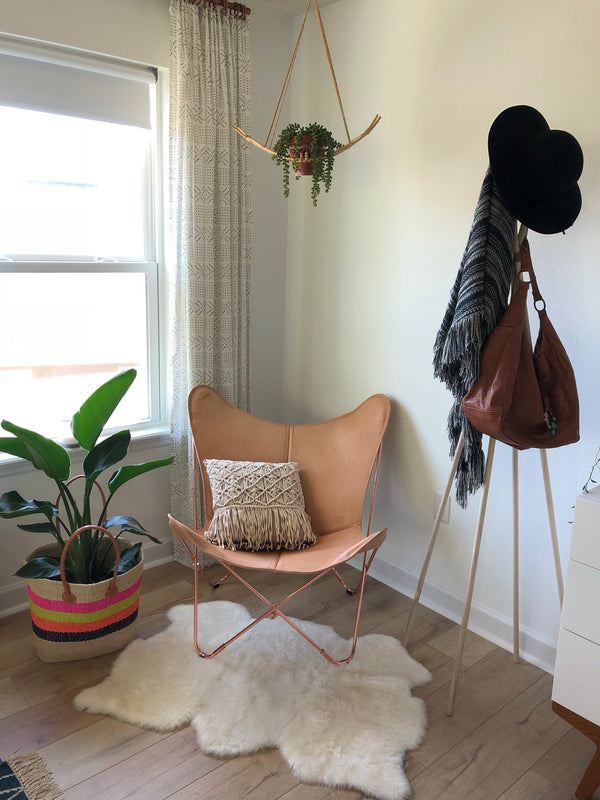 SILLA MARIPOSA DE PIEL POLO PLAYA