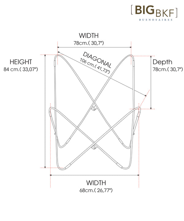 Polo 皮革蝴蝶椅带脚凳