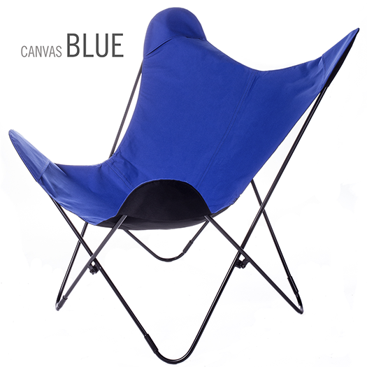 SUNBRELLA FABRIC BLUE BUTTERFLY CHAIR