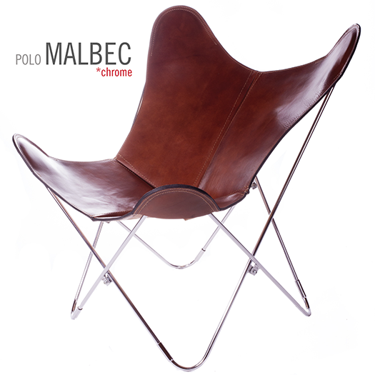 POLO MALBEC LEATHER BUTTERFLY CHAIR