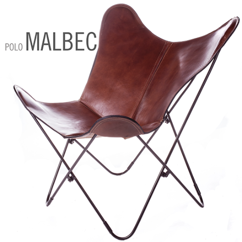POLO MALBEC LEATHER BUTTERFLY CHAIR